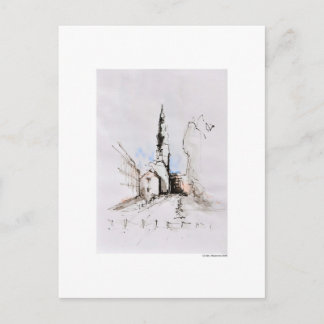 Carte Postale Postkarte Zeichnung Bleistift Hannover Landschaft