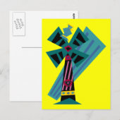 Carte Postale Postmoderne Palm Bird Sans Arrière - plan (Devant / Derrière)
