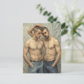 Carte Postale Posture Unifiée : Une Étreinte de l'Affection Mode (Debout devant)