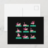 Carte Postale Postures de yoga de flamingo Méditation Exercice d (Devant / Derrière)