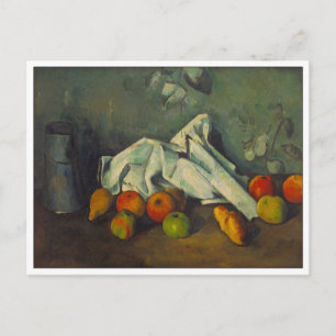 Carte Postale Pot à lait et pommes par Cezanne