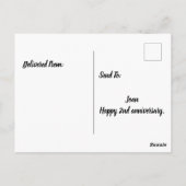 Carte Postale Pot de cacahuètes avec pot de confiture d'annivers (Dos)