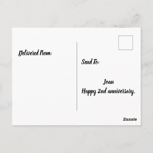 Carte Postale Pot de cacahuètes avec pot de confiture d'annivers (Dos)