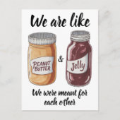 Carte Postale Pot de cacahuètes avec pot de confiture d'annivers (Devant)