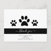 Carte Postale Pot de chien personnalisé assis affaires Merci Not (Devant)