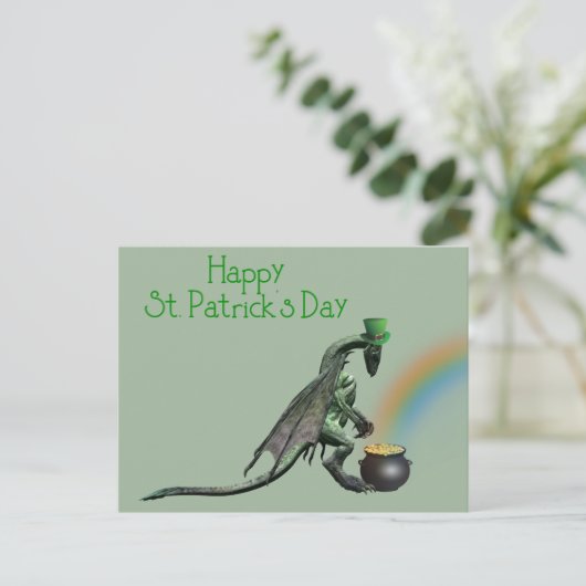 Carte Postale Pot de dragon de St. Patrick (Debout devant)
