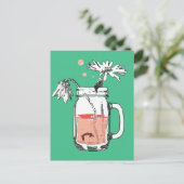Carte Postale pot de fleurs de marguerite (Debout devant)