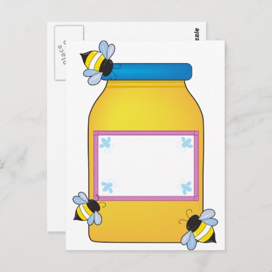 Carte Postale Pot de miel (Devant / Derrière)