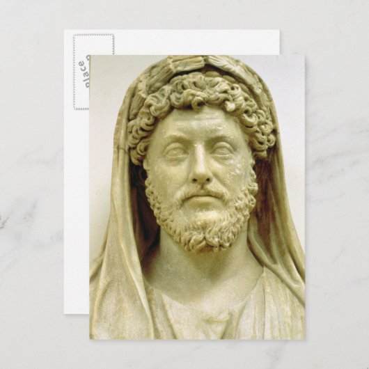 Carte Postale Pot de portrait de Marcus Aurelius (Devant / Derrière)