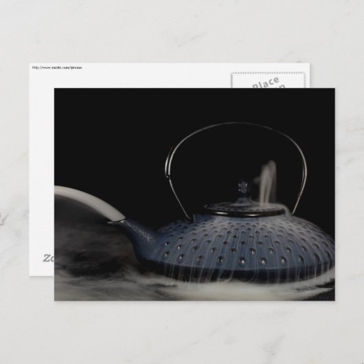 Carte Postale Pot de thé à vapeur (Devant / Derrière)