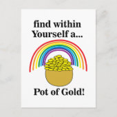 Carte Postale Pot D'or En Vous-Même Saint Patrick's Day (Devant)