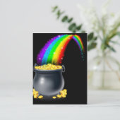 Carte Postale Pot d'or et arc-en-ciel (Debout devant)