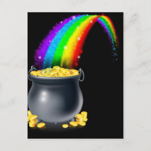 Carte Postale Pot d'or et arc-en-ciel