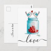 Carte Postale Pot Mason d'amour (Devant / Derrière)