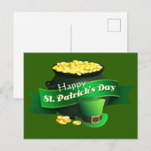 Carte Postale Pot of Gold St Patrick's Day (Devant / Derrière)
