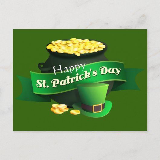 Carte Postale Pot of Gold St Patrick's Day (Devant)