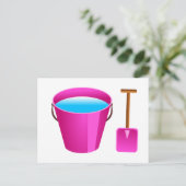Carte Postale Pot rose et pique (Debout devant)