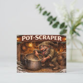 Carte Postale Pot Scraper Icelandic Yule Lad  (Debout devant)