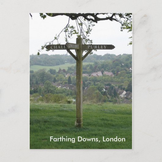 Carte Postale Poteau de Downs, Londres (Devant)