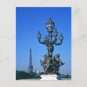 Carte Postale Poteau de lampadaire sur le pont Alexandre III et