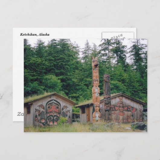 Carte Postale Poteaux Totem (Devant / Derrière)