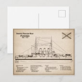 Carte Postale Potemkin - Plan directeur des navires SD (Devant / Derrière)