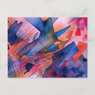 Carte Postale "Potentiel Libéré" Art Abstrait Contemporain