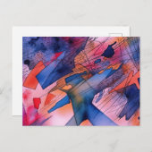 Carte Postale "Potentiel libéré" Art Abstrait contemporain (Devant / Derrière)