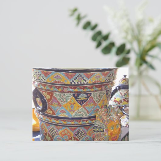 Carte Postale Poterie de style Talavera mexicain (Debout devant)