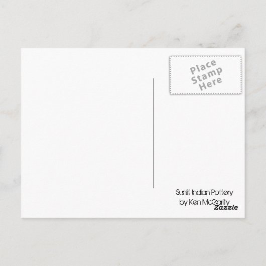 Carte Postale Poterie indienne éclairée (Dos)