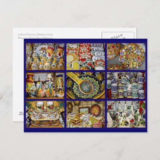 Carte postale Poterie italienne (Devant / Derrière)