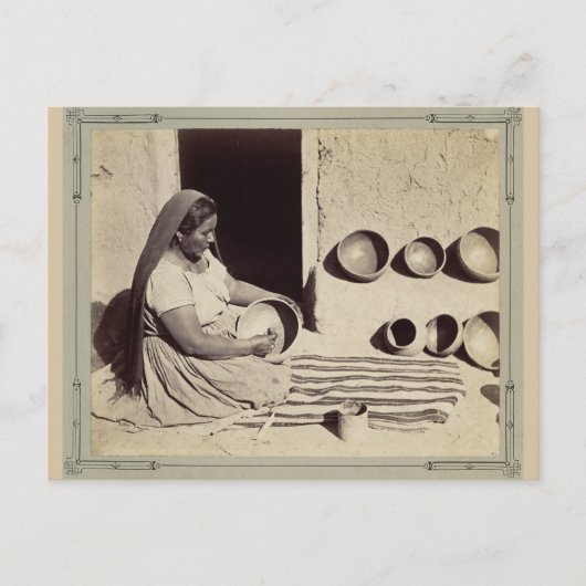 Carte Postale Poterie polissage féminine - 1879 (Devant)