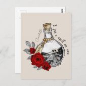 Carte Postale Potion d'amour sorcière gothique (Devant / Derrière)