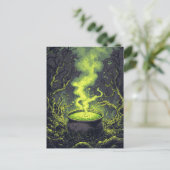 Carte Postale Potion magique verte Cauldron Halloween (Debout devant)