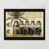 Carte Postale Potions Araignée Crâne Croix Os Poison (Devant)
