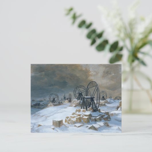 Carte Postale Pots à Gentilly dans la neige, 1879 (Debout devant)