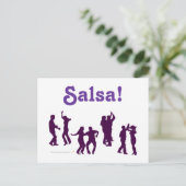 Carte Postale Pots de danse de salsa Silhouettes sur mesure (Debout devant)