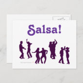 Carte Postale Pots de danse de salsa Silhouettes sur mesure (Devant / Derrière)