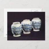 Carte Postale Pots de drogue d'apothecaires, vers 1740 (Devant / Derrière)