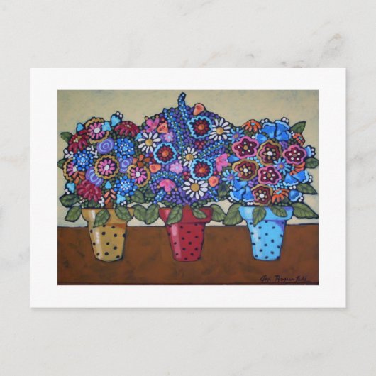 Carte Postale Pots de points Polka (Devant)