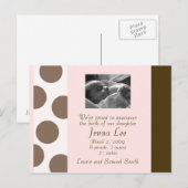 Carte postale Pots rose et Brown (personnalisable) (Devant / Derrière)