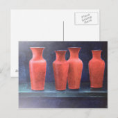 Carte Postale Pots rouges 1988 (Devant / Derrière)