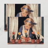 Carte Postale Potting Tulips par Jessie Willcox Smith (Devant / Derrière)