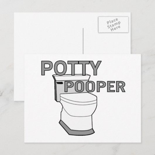 Carte Postale Potty Pooper (Devant / Derrière)