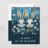 Carte Postale Poubelles et cinglées à Hoppy Cute Valentine's Day (Devant / Derrière)