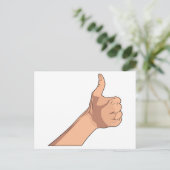 Carte Postale Pouce en l'air / Signal de l'auto-stop 2 (Debout devant)