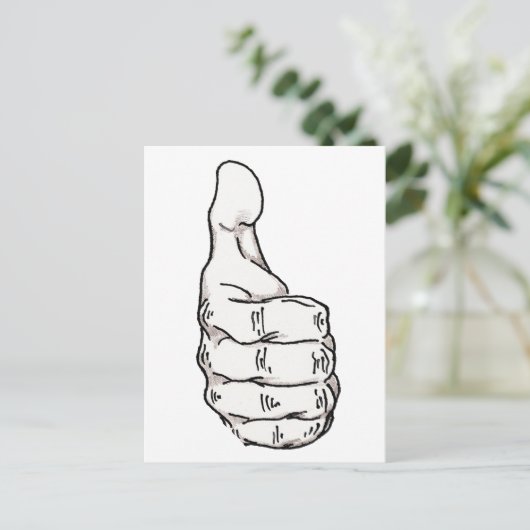 Carte Postale Pouce vers le haut (Debout devant)