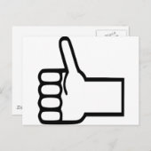 Carte Postale Pouce vers le haut (Devant / Derrière)