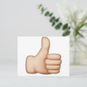 Carte Postale Pouce vers le haut - Emoji (Debout devant)