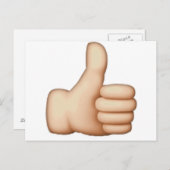 Carte Postale Pouce vers le haut - Emoji (Devant / Derrière)